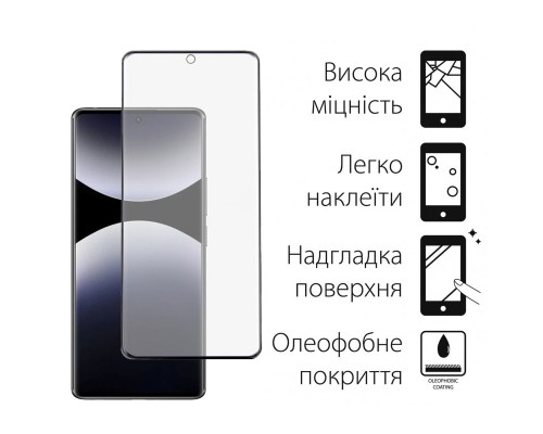 Скло захисне Dengos Full Glue Xiaomi Redmi Note 14 Pro (black) (TGFG-382)