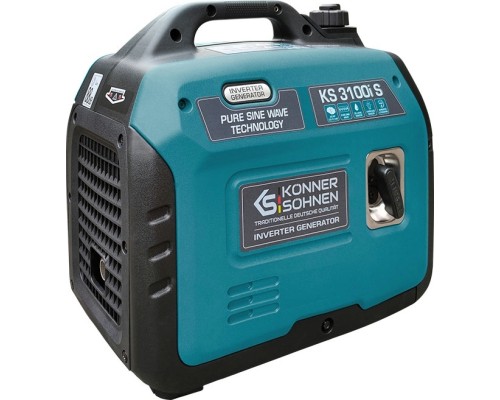 Генератор Konner&Sohnen інверторний KS 3100i S, 230В, 3.1кВт, ручний тартер, 21.5кг (KS3100IS)