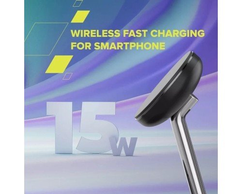 Зарядний пристрій Canyon wireless charger WCS-205 15W Qi2 2in1 Black (CNS-WCS205B)