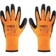 Захисні рукавиці Neo Tools латексне покриття, поліестер, р.8, помаранчево чорні (97-612-8)