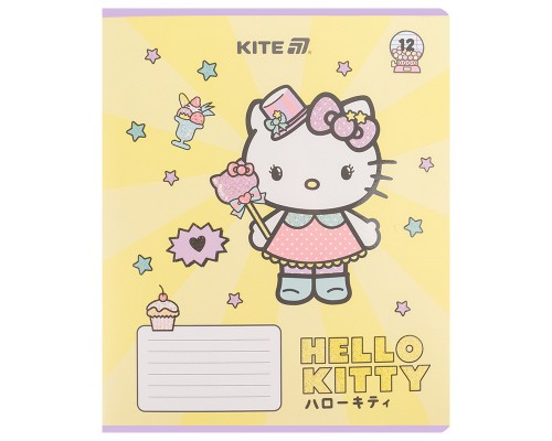 Зошит Kite Hello Kitty, 12 аркушів, лінія (HK25-234-1)
