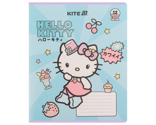 Зошит Kite Hello Kitty, 12 аркушів, лінія (HK25-234-1)