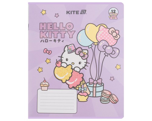 Зошит Kite Hello Kitty, 12 аркушів, лінія (HK25-234-1)