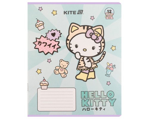 Зошит Kite Hello Kitty, 12 аркушів, лінія (HK25-234-1)