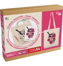 Набір для творчості Rosa Talent екосумка-розмальовка, Flowers, 38х42 см (4823098544623)