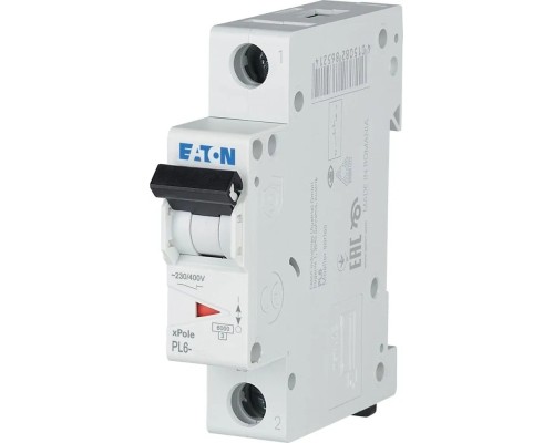 Автоматичний вимикач Eaton 1-п. М1 В 10А PL6 6кА