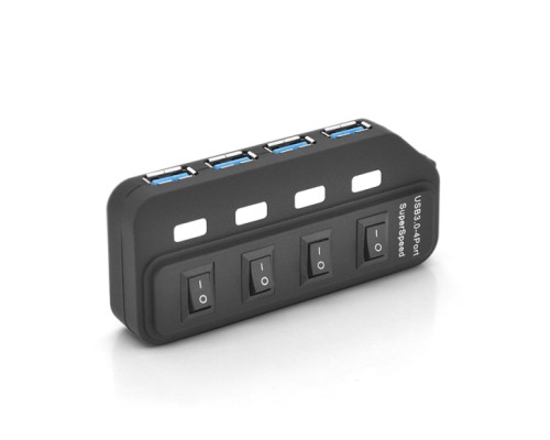 Концентратор Voltronic USB 3.0 to 4xUSB 0.6m with switches (YT-3H4S/2TB)