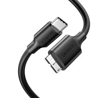 Дата кабель USB-C 3.1 to Micro USB 3.0 1.0m 3A US312 black Ugreen (20103)