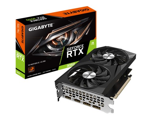 Відеокарта GIGABYTE GeForce RTX3050 8Gb WINDFORCE V2 (GV-N3050WF2V2-8GD)