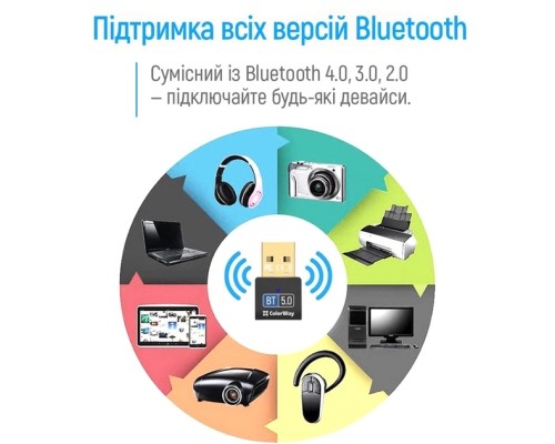 Bluetooth-адаптер ColorWay Bluetooth BT 5.0 (CW-AD-BT50)