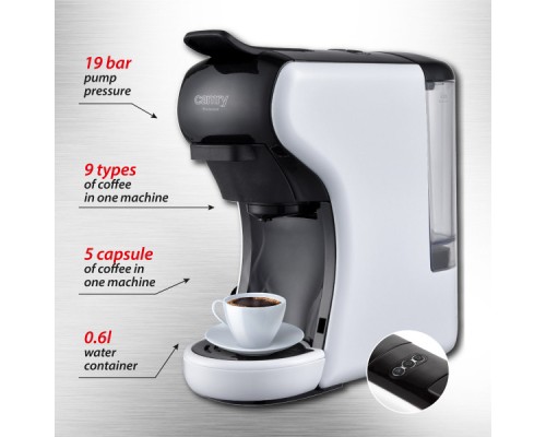 Капсульна кавоварка Camry CR 4414 white