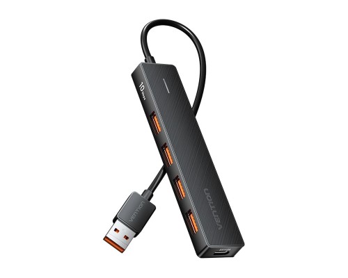 Концентратор USB to USB 3.2 Gen 2 Type-A x 4/USB-C 10G Hub 0.15M Black VENTION (CHOBB)