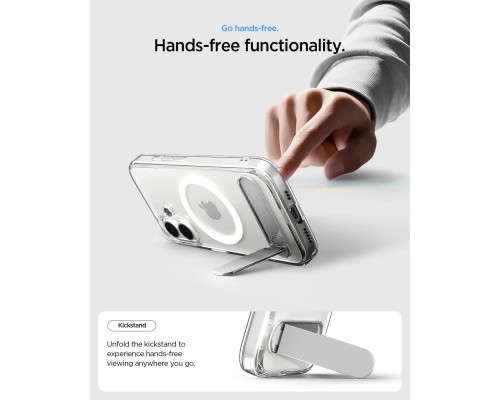 Чохол до мобільного телефона Spigen Ultra Hybrid S MagFit iPhone 17 Clear White (ACS09981)