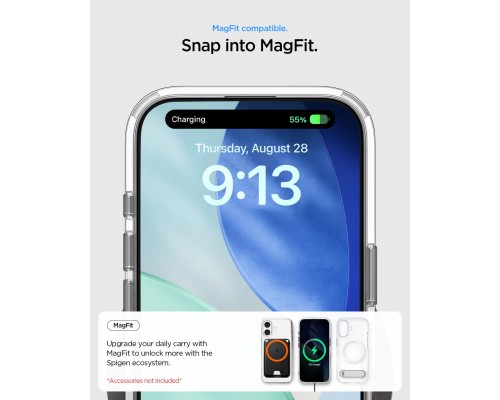Чохол до мобільного телефона Spigen Ultra Hybrid S MagFit iPhone 17 Clear White (ACS09981)