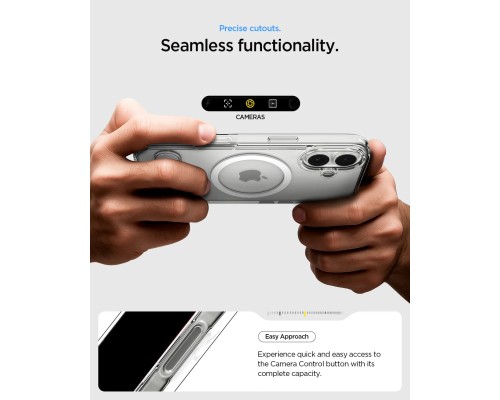 Чохол до мобільного телефона Spigen Ultra Hybrid S MagFit iPhone 17 Clear White (ACS09981)