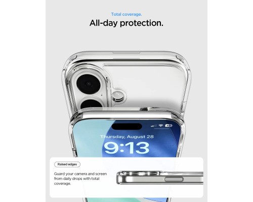 Чохол до мобільного телефона Spigen Ultra Hybrid S MagFit iPhone 17 Clear White (ACS09981)