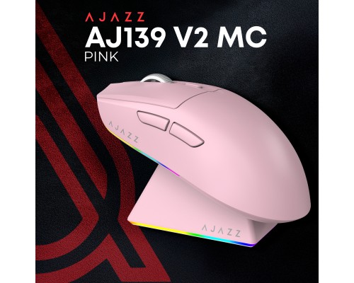 Мишка Ajazz AJ139 V2 MC Wireless/Bluetooth/USB Pink (AJ139-V2-MC-Pink)