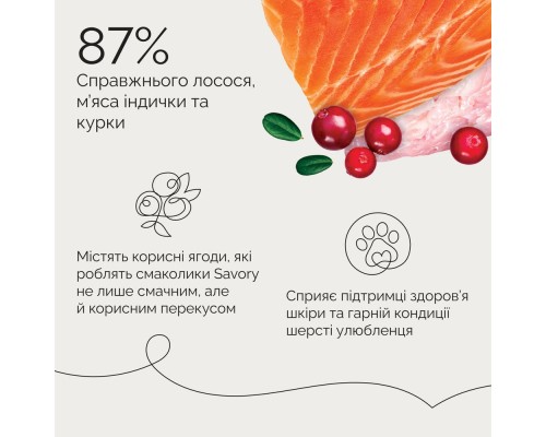 Ласощі для собак Savory Bars With Salmon 100 г (4820261921106)
