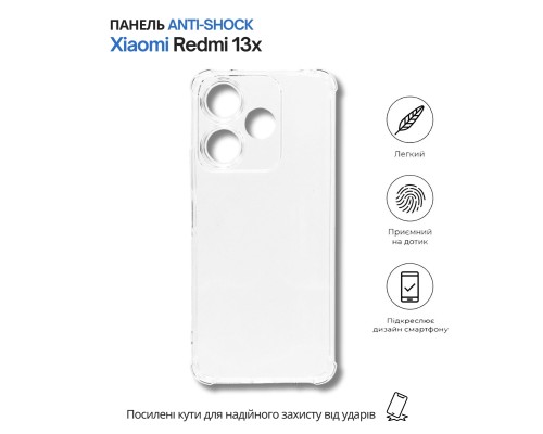 Чохол до мобільного телефона BeCover Anti-Shock Xiaomi Redmi 13x Clear (714707)