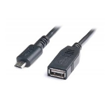 Дата кабель OTG USB 2.0 AF to Micro 5P 0.1m REAL-EL (EL123500014)