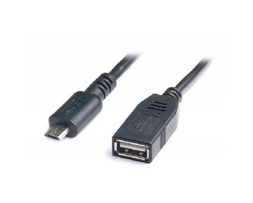 Дата кабель OTG USB 2.0 AF to Micro 5P 0.1m REAL-EL (EL123500014)