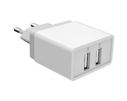 Зарядний пристрій Golf GF-U2 Travel charger + Type-C cable 2USB 2.1A White (F_51757)