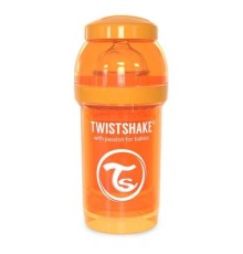 Пляшечка для годування Twistshake антиколькова 180 мл, помаранчева (24848)