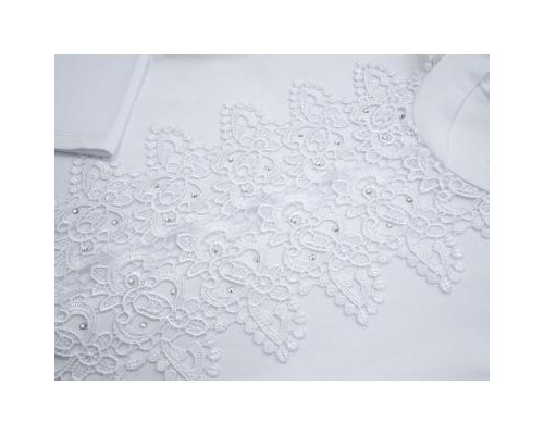 Кофта дитяча Matilda з мереживом (10053-2-158G-white)