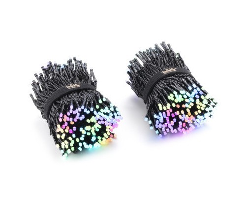 Гірлянда Twinkly Smart LED Strings RGB 600, BT+WiFi, Gen II, IP44 кабель чорн (TWS600STP-BEU)