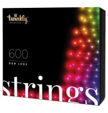 Гірлянда Twinkly Smart LED Strings RGB 600, BT+WiFi, Gen II, IP44 кабель чорн (TWS600STP-BEU)