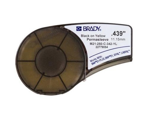 Етикетка Brady термозбіжна трубка, 2.39 - 5.46, Black on Yellow (M21-250-C-342-YL)