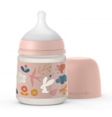 Пляшечка для годування Suavinex Лісові історії 150 мл. рожева (307022)
