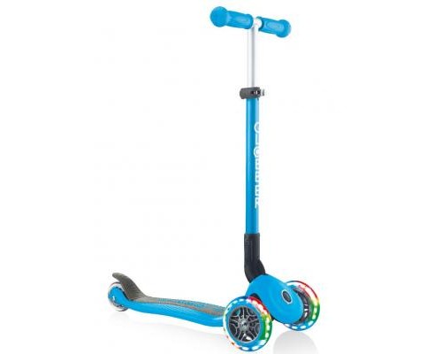 Самокат Globber Primo Foldable Lights Led блакитний (432-101-2)