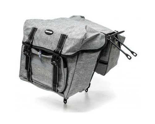 Велосумка на багажник Bravvos F-091-2 35x28x14 cm Grey (BIB-030)