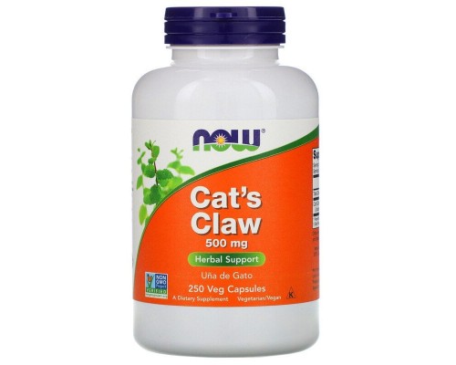Трави Now Foods Котячий кіготь, 500 мг, Cat's Claw, 250 вегетаріанських капс (NOW-04621)