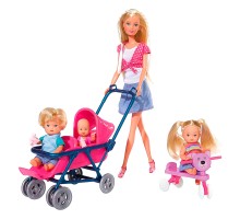 Лялька Simba Штеффі з дітьми та аксесуарами (5736350)