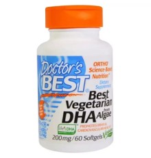 Жирні кислоти Doctor's Best Веганські DHA (докозагексаєнова кислота) на Основі Вод (DRB-00296)