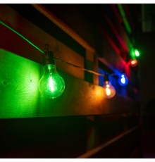 Гірлянда YES! Fun ретро LED вулична 10 ламп, 6 м, IP44, багатобарвна, 8 м (801173)