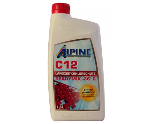 Антифриз Alpine C12 Langzeitkuhlerfrostschutz ready-mix -36C чер, 1,5л (1,7к (RM 1185-15) 