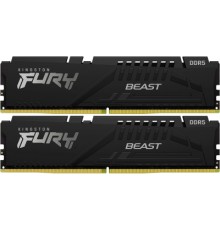 Модуль пам'яті для комп'ютера DDR5 32GB (2x16GB) 5200 MHz Beast Black Kingston Fury (ex.HyperX) (KF552C40BBK2-32)