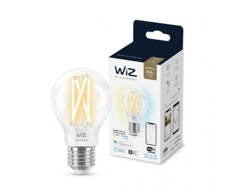 Розумна лампочка WiZ E27 7W(60W 806Lm) A60 2700-6500 філаментна Wi-Fi (929003017201)