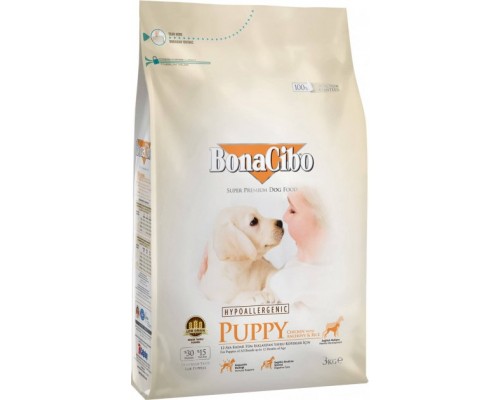 Сухий корм для собак BonaCibo Puppy Chicken&Rice with Anchovy 3 кг (BC406106)