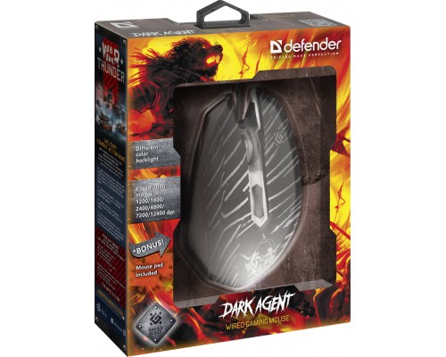 Мишка Defender Dark Agent GM-590L USB Black (52590)