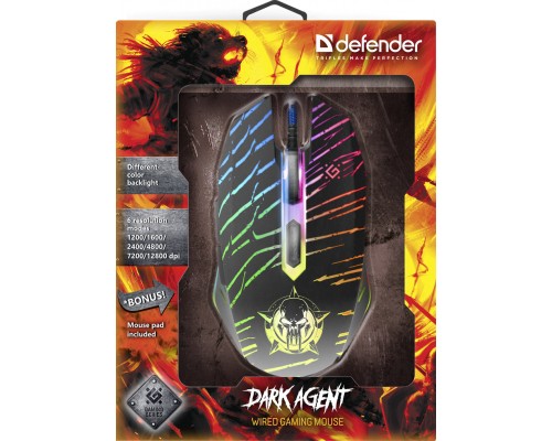 Мишка Defender Dark Agent GM-590L USB Black (52590)