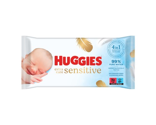 Дитячі вологі серветки Huggies Pure Extra Care 56шт (5029053568706)