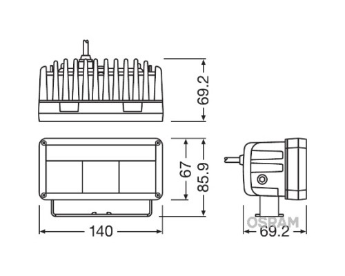 Фара головного світла Osram LEDDL102-WD