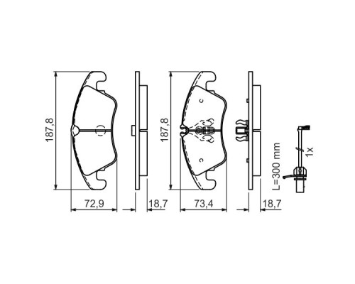 Гальмівні колодки Bosch 0 986 494 456