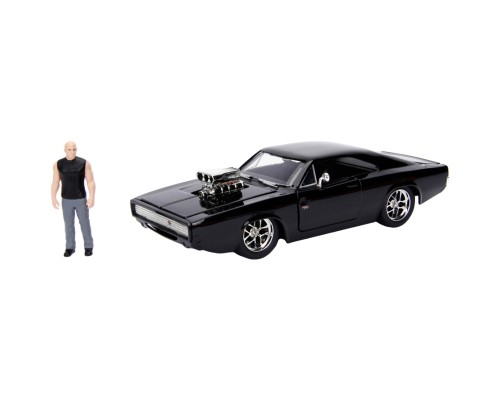 Машина Jada металева Форсаж Dodge Charger Street (1970) + фігурка Домініка Торетто 1:24 (253205000)