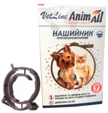 Нашийник для тварин AnimAll VetLine протипаразитарний для кішок і собак 35 см коричневий (4820150201876)