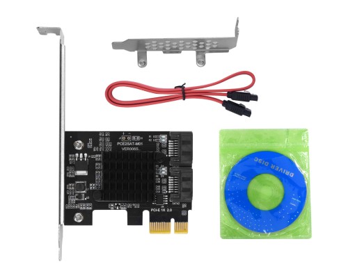 Контролер Dynamode PCI-E to 2 х SATA III (6 Gb/s), 2 ch (PCI-E-2xSATAIII-Marvell)